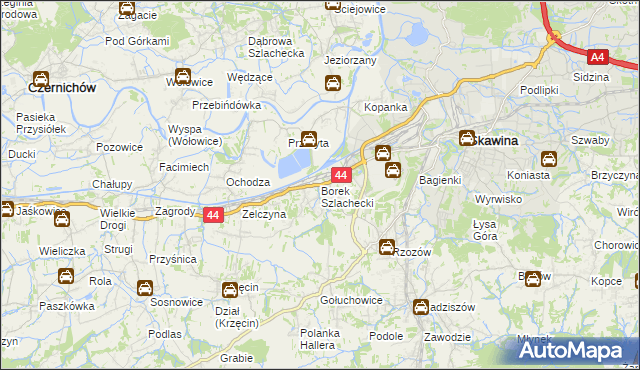 mapa Borek Szlachecki, Borek Szlachecki na mapie Targeo