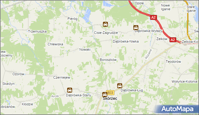 mapa Boroszków, Boroszków na mapie Targeo