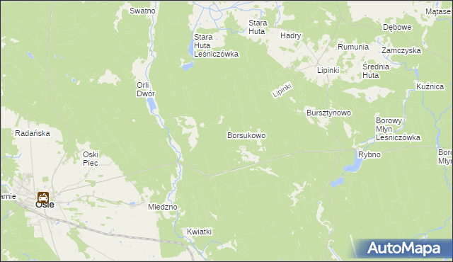 mapa Borsukowo, Borsukowo na mapie Targeo