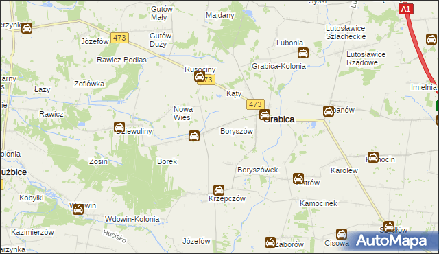 mapa Boryszów, Boryszów na mapie Targeo