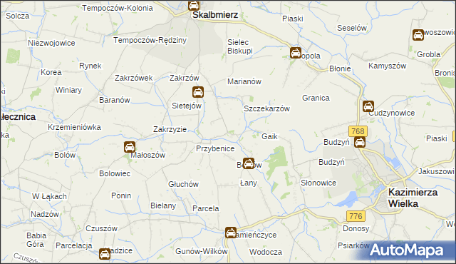 mapa Boszczynek, Boszczynek na mapie Targeo