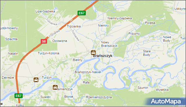 mapa Brańszczyk, Brańszczyk na mapie Targeo