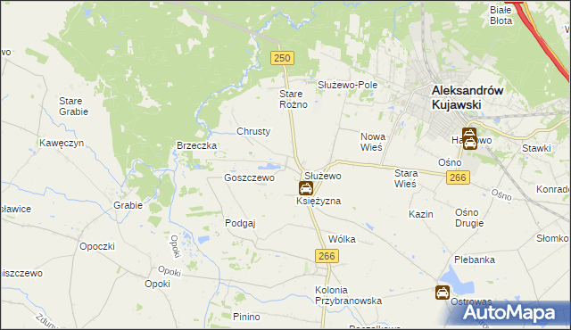 mapa Broniszewo gmina Aleksandrów Kujawski, Broniszewo gmina Aleksandrów Kujawski na mapie Targeo