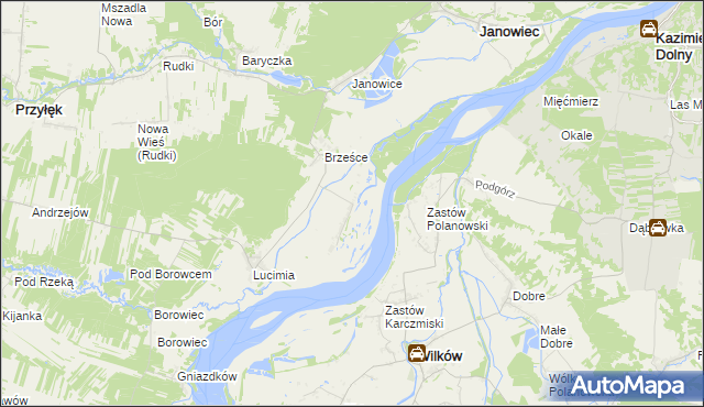 mapa Brześce-Kolonia, Brześce-Kolonia na mapie Targeo