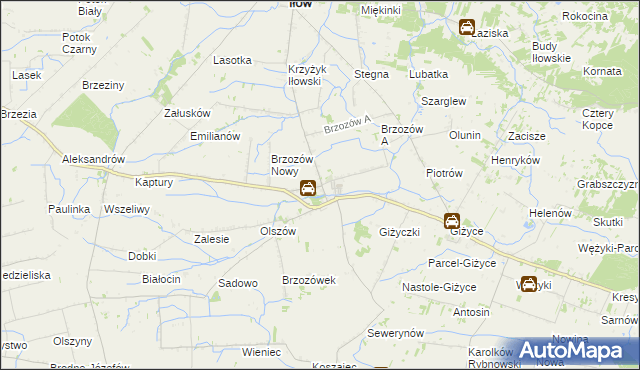 mapa Brzozów Stary, Brzozów Stary na mapie Targeo