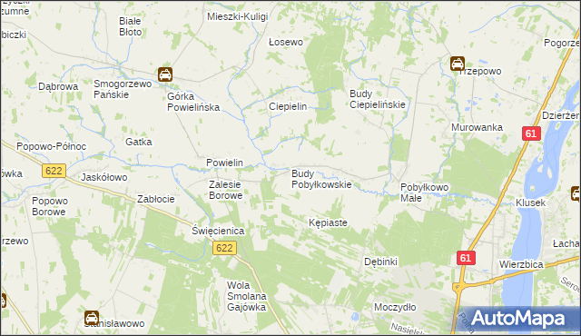 mapa Budy Pobyłkowskie, Budy Pobyłkowskie na mapie Targeo