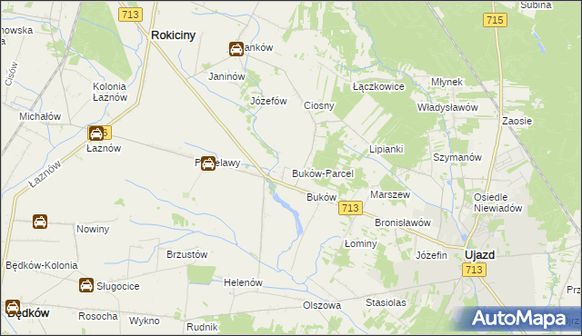 mapa Buków-Parcel, Buków-Parcel na mapie Targeo