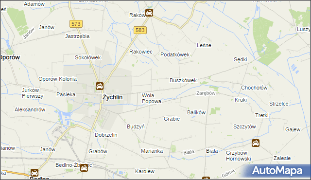 mapa Buszków Dolny, Buszków Dolny na mapie Targeo