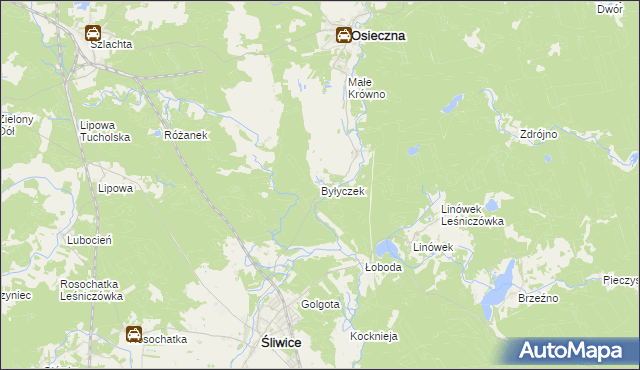 mapa Byłyczek, Byłyczek na mapie Targeo