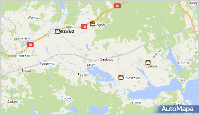 mapa Cegłowo, Cegłowo na mapie Targeo