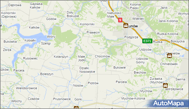 mapa Chocimów, Chocimów na mapie Targeo