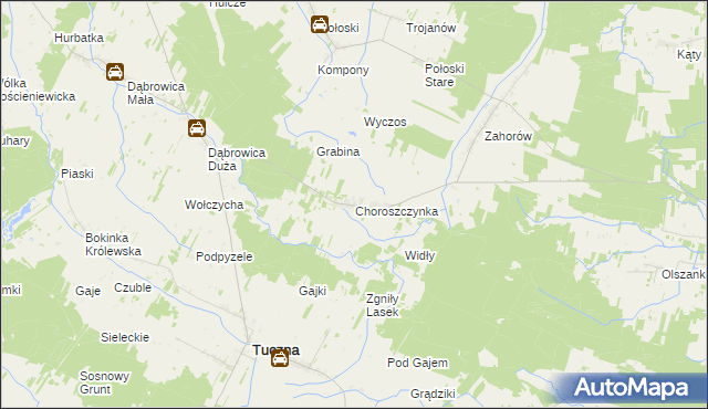 mapa Choroszczynka, Choroszczynka na mapie Targeo