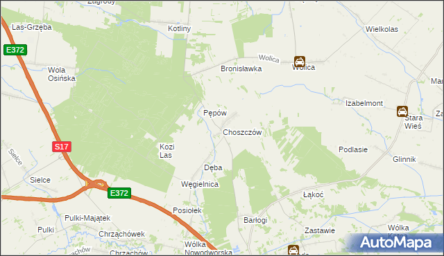 mapa Choszczów, Choszczów na mapie Targeo