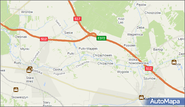 mapa Chrząchówek, Chrząchówek na mapie Targeo