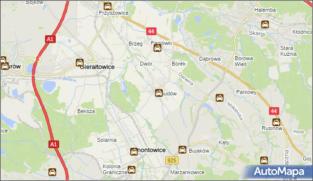 mapa Chudów, Chudów na mapie Targeo