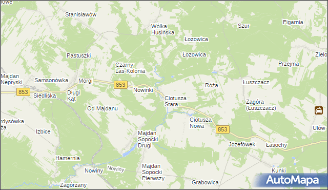 mapa Ciotusza Stara, Ciotusza Stara na mapie Targeo