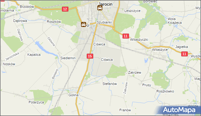 mapa Ciświca, Ciświca na mapie Targeo