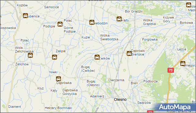 mapa Ćwików, Ćwików na mapie Targeo