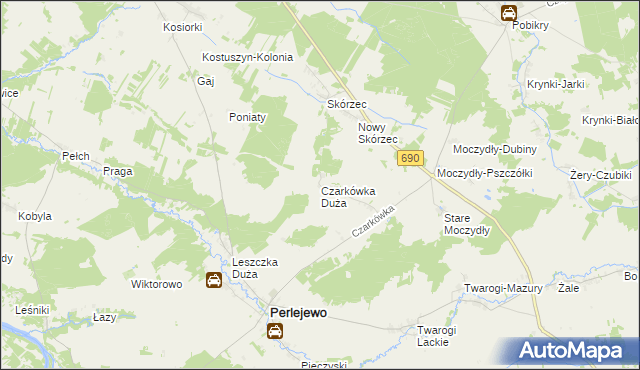 mapa Czarkówka Duża, Czarkówka Duża na mapie Targeo