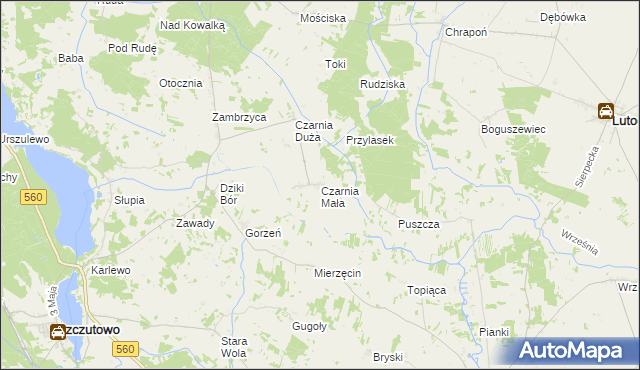 mapa Czarnia Mała, Czarnia Mała na mapie Targeo