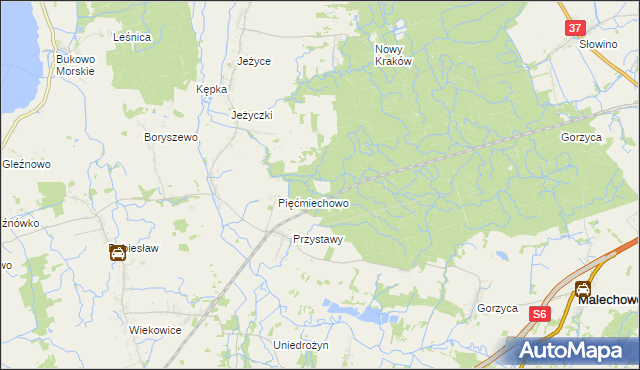 mapa Czarnolas gmina Darłowo, Czarnolas gmina Darłowo na mapie Targeo