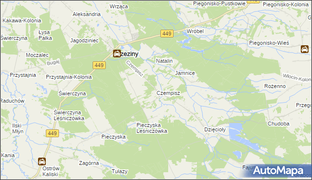 mapa Czempisz, Czempisz na mapie Targeo