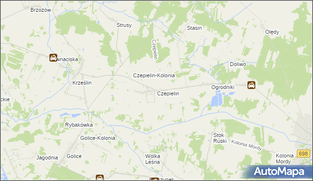 mapa Czepielin, Czepielin na mapie Targeo