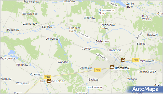 mapa Czołczyn, Czołczyn na mapie Targeo