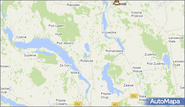 mapa Czostków gmina Filipów, Czostków gmina Filipów na mapie Targeo