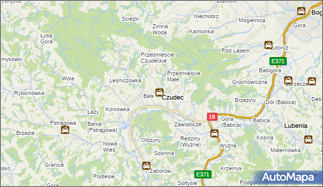 mapa Czudec, Czudec na mapie Targeo