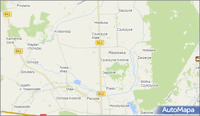 mapa Czułczyce-Kolonia, Czułczyce-Kolonia na mapie Targeo