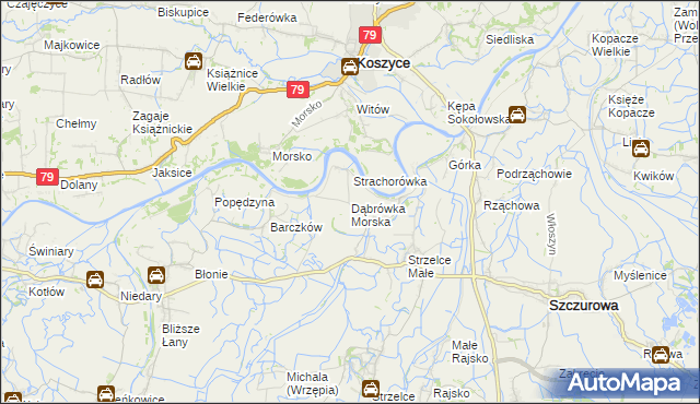 mapa Dąbrówka Morska, Dąbrówka Morska na mapie Targeo