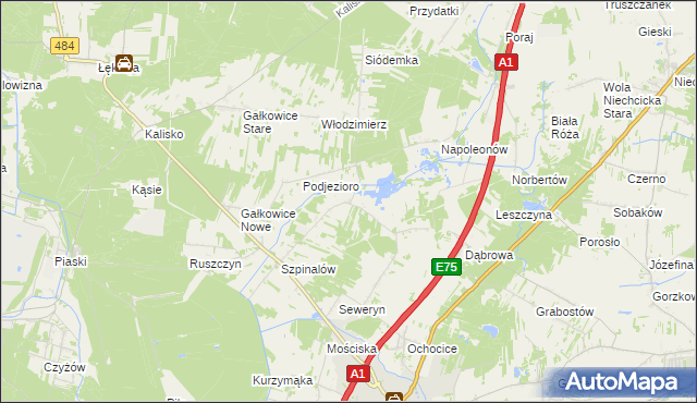 mapa Danielów, Danielów na mapie Targeo