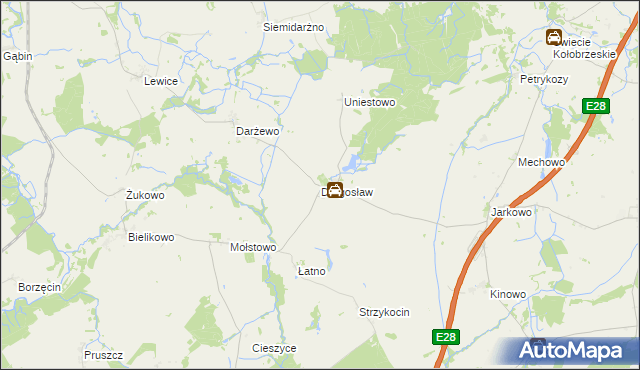 mapa Dargosław, Dargosław na mapie Targeo