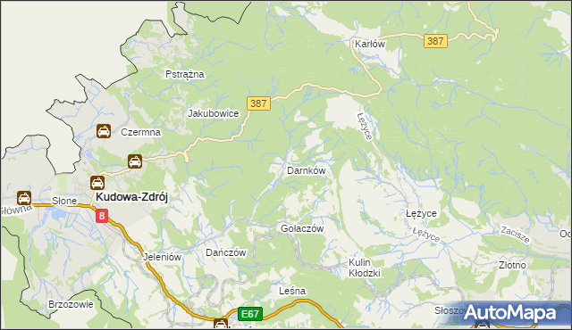 mapa Darnków, Darnków na mapie Targeo