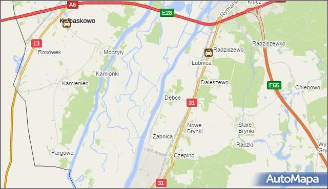 mapa Dębce, Dębce na mapie Targeo