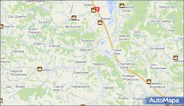 mapa Dęborzyn, Dęborzyn na mapie Targeo