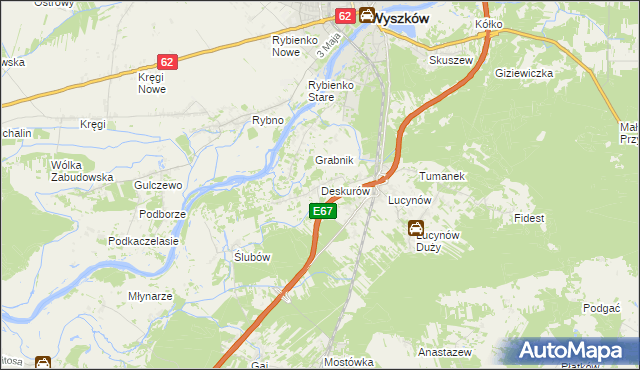 mapa Deskurów, Deskurów na mapie Targeo