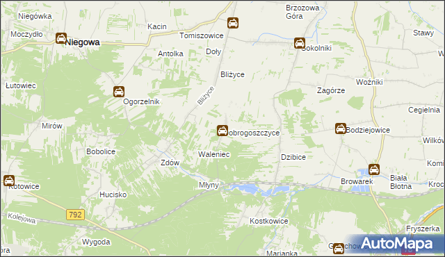 mapa Dobrogoszczyce, Dobrogoszczyce na mapie Targeo