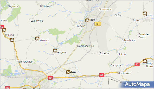 mapa Dobroszewice, Dobroszewice na mapie Targeo