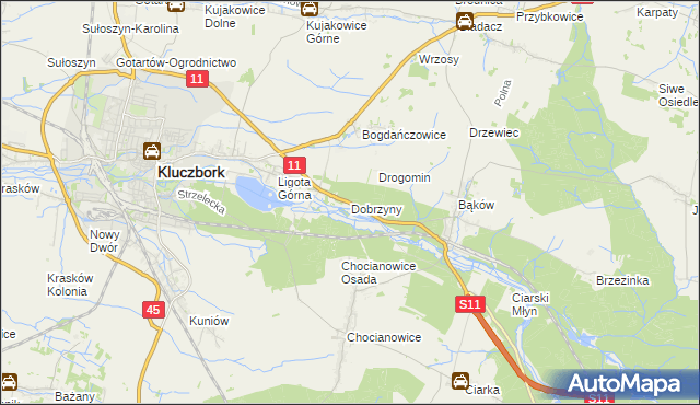 mapa Dobrzyny, Dobrzyny na mapie Targeo