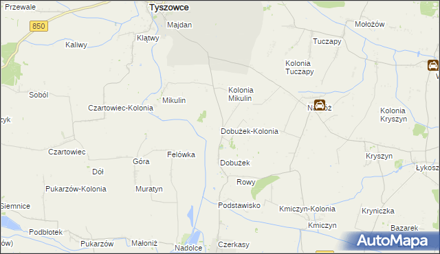 mapa Dobużek-Kolonia, Dobużek-Kolonia na mapie Targeo