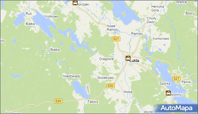 mapa Dragolice, Dragolice na mapie Targeo