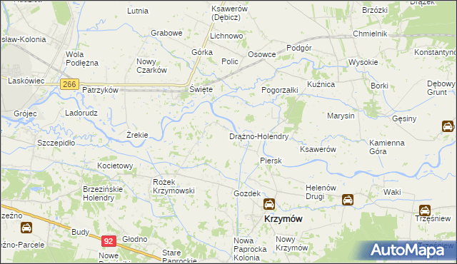 mapa Drążno-Holendry, Drążno-Holendry na mapie Targeo