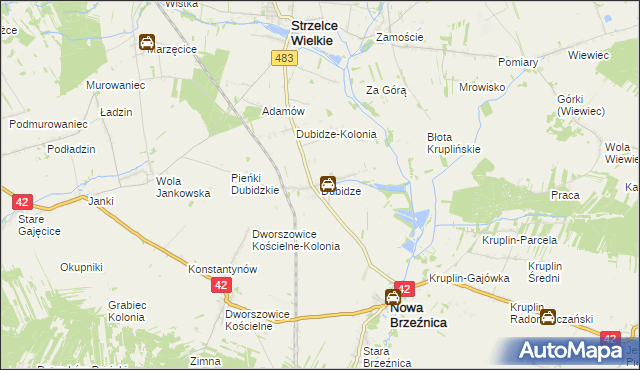 mapa Dubidze, Dubidze na mapie Targeo