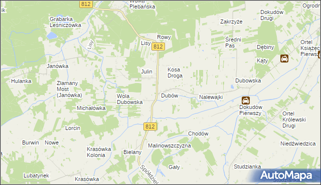 mapa Dubów, Dubów na mapie Targeo