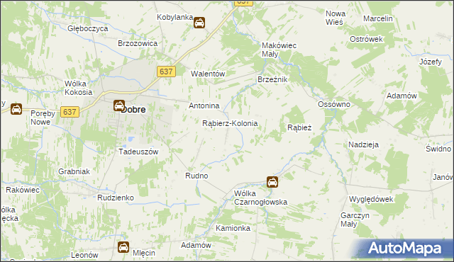 mapa Duchów, Duchów na mapie Targeo