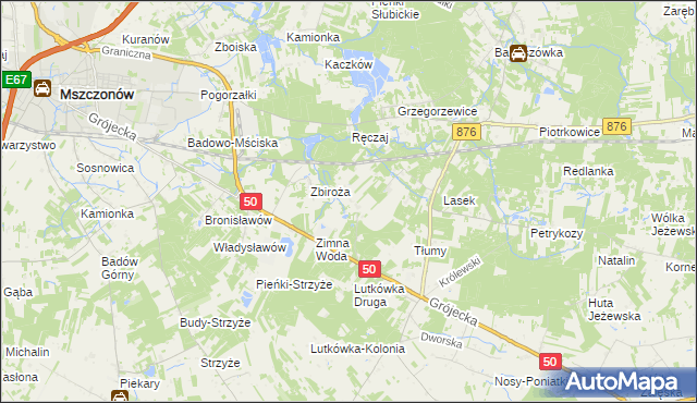 mapa Dwórzno gmina Mszczonów, Dwórzno gmina Mszczonów na mapie Targeo