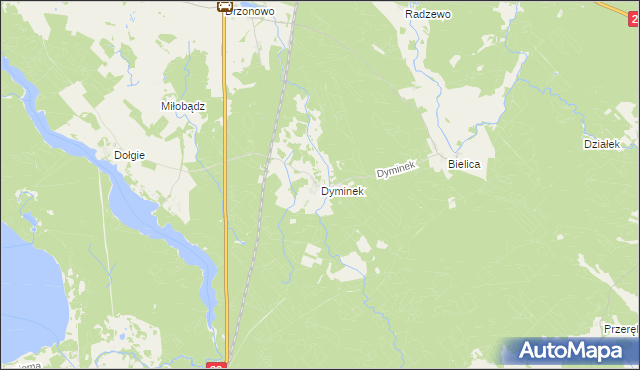 mapa Dyminek, Dyminek na mapie Targeo