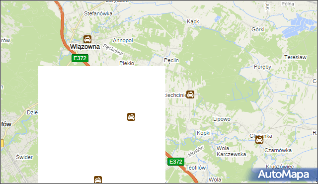 mapa Dziechciniec, Dziechciniec na mapie Targeo